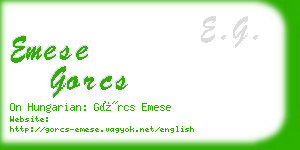 emese gorcs business card